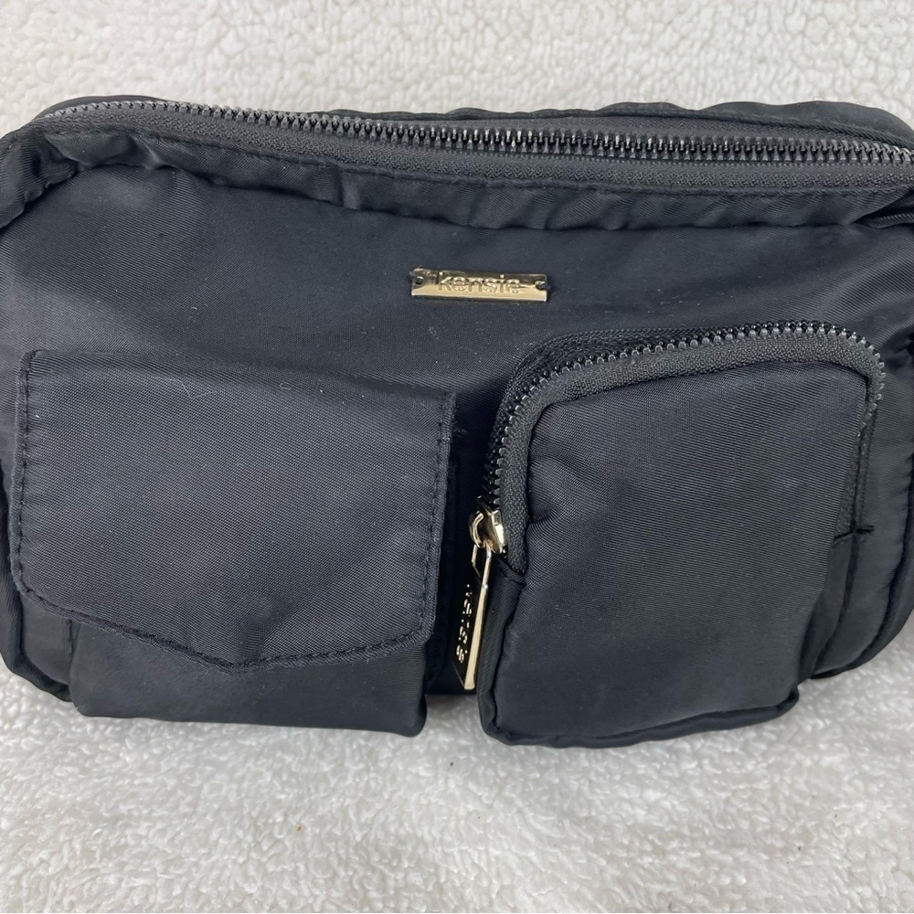 Kensie black canvas belt bag - Picture 3 of 9